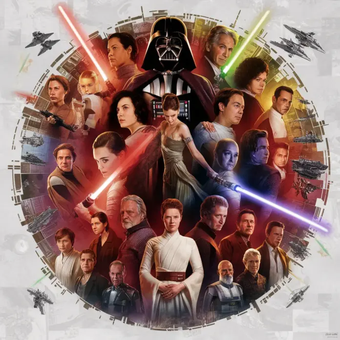 The cast of Star Wars